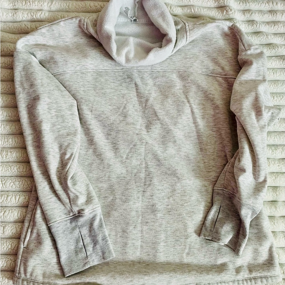 RBX Women's Light Heather Gray Cowl Neck Pullover